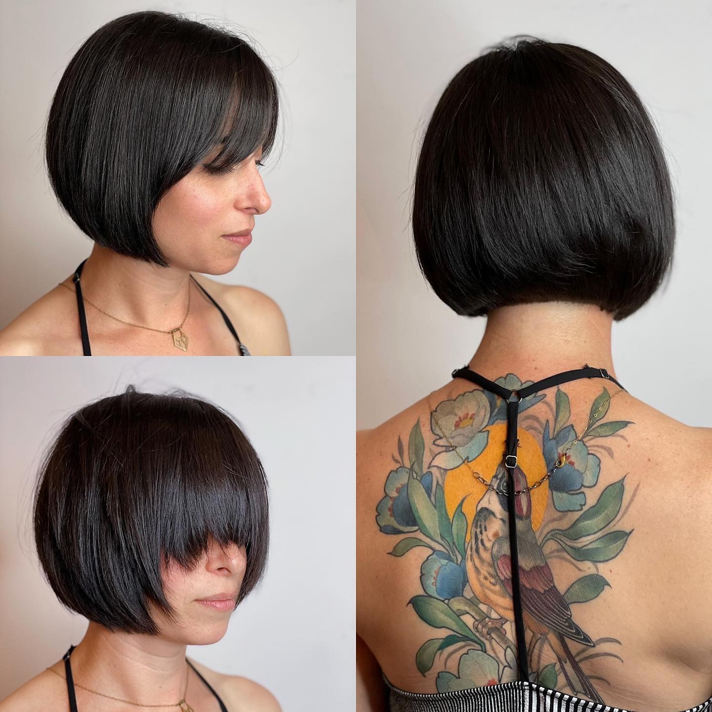 Flawless Short Black Concave Bob