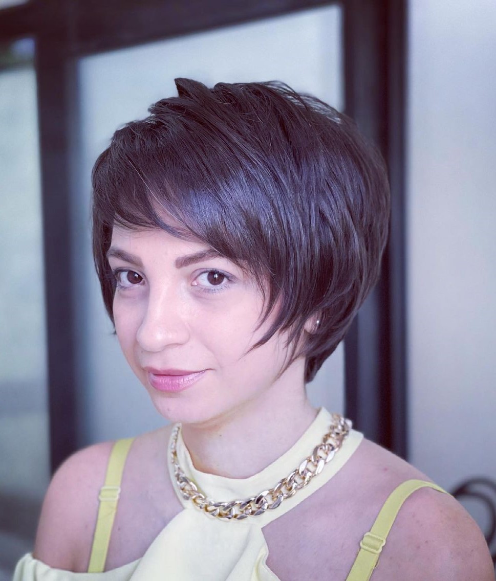 Pixie-Bob with Long Layers and Bangs