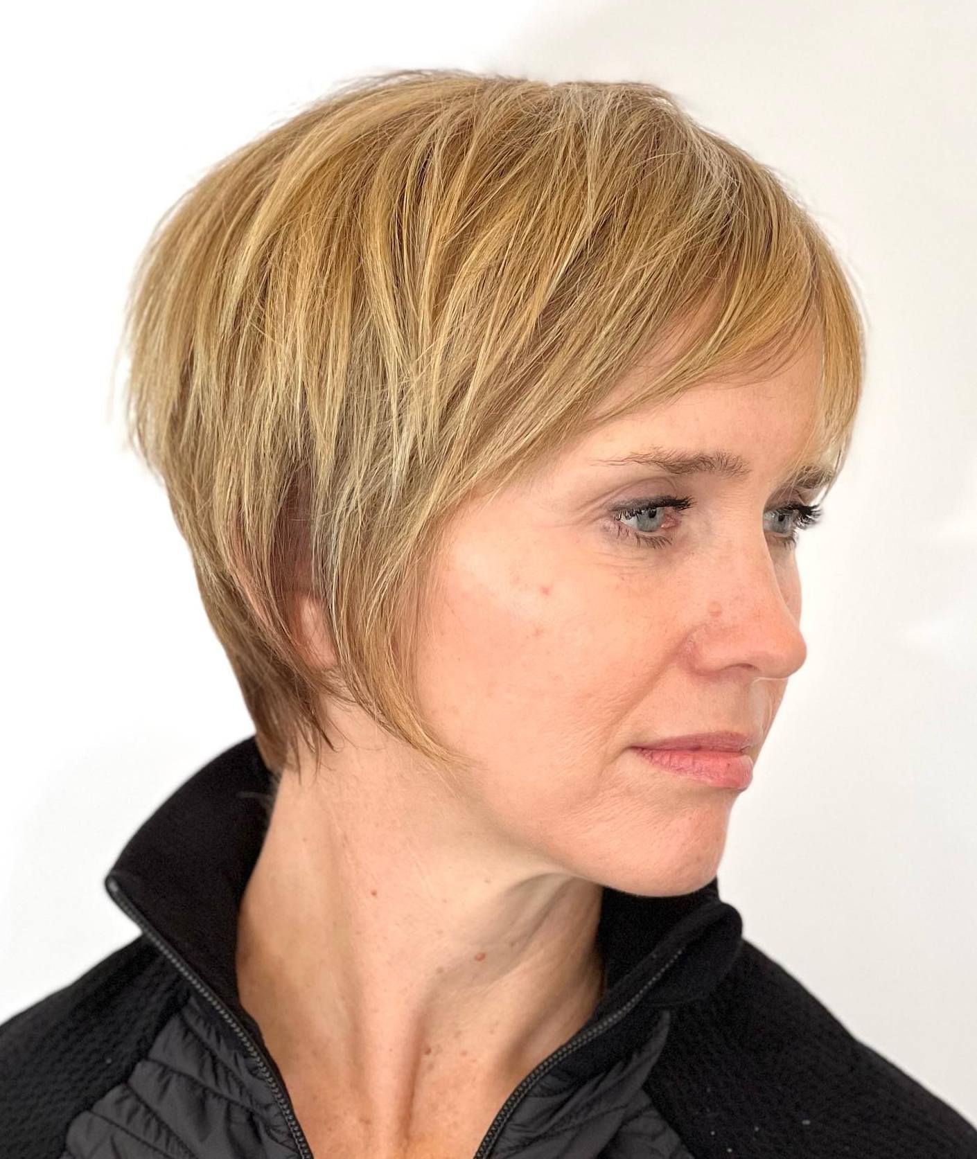 Layered Pixie Bob for Fine Hair