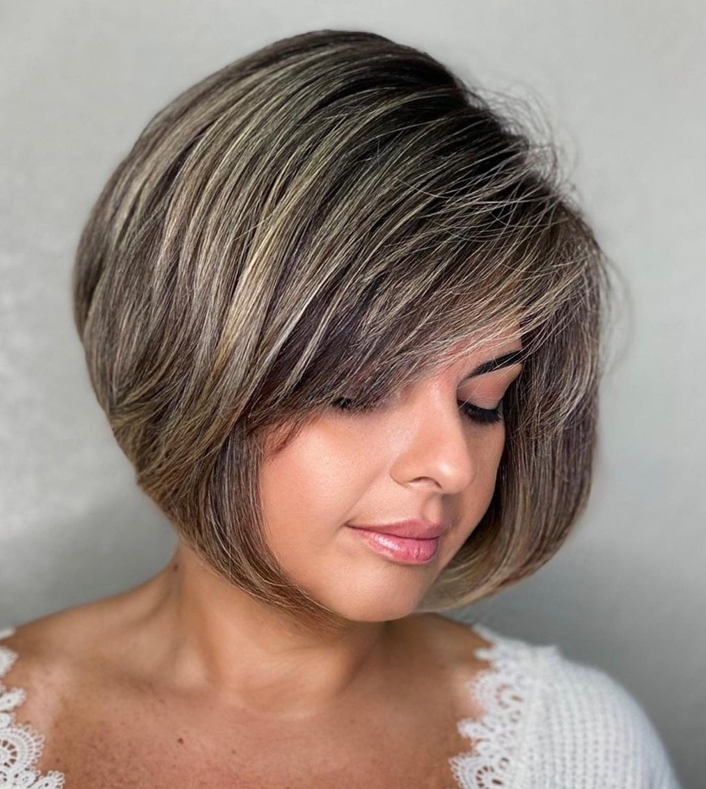 Thick Side Bangs for Chin-Length Bob