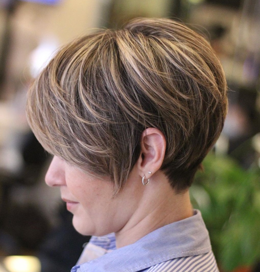 Layered Pixie with Bangs for Thick Straight Hair